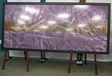 Image of framed HiRISE observation of Delta in Eberswalde.